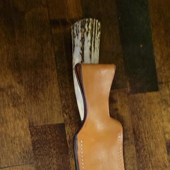 Colorado Cutlery Antler Handle Knife with Handmade Sheath by Slickbald - Picture 10 of 10